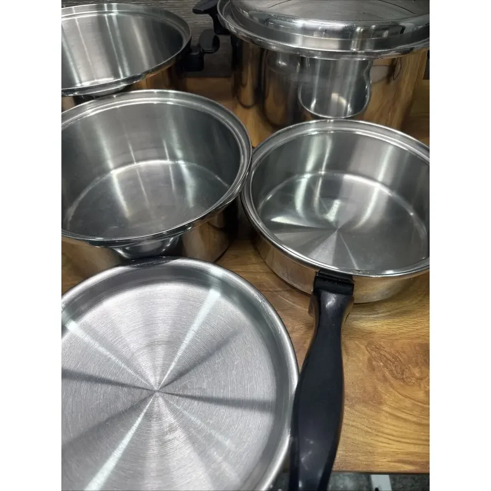 Townecraft Chefs Ware Cookware 8 Piece Set Multi Ply Core T304 Stainless Steel